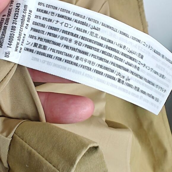 NWT Abercrombie & Fitch Classic Tan Trench Coat Size XL - Picture 13 of 14